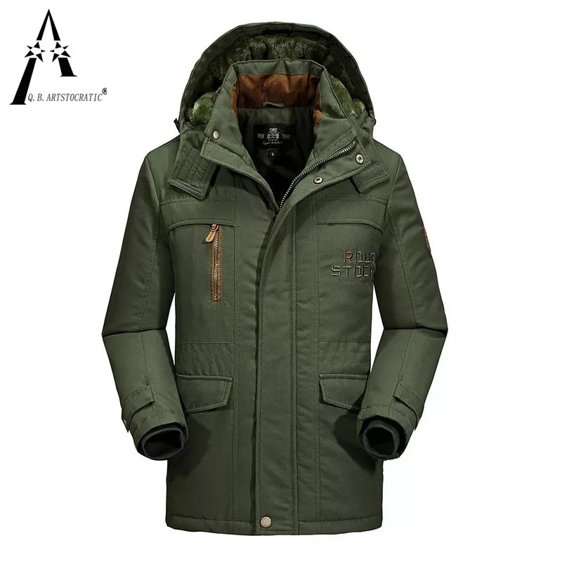 Winter Jacket Men Thicken Fleece Jackets Male Streetwear Windbreaker P –  SaleTime